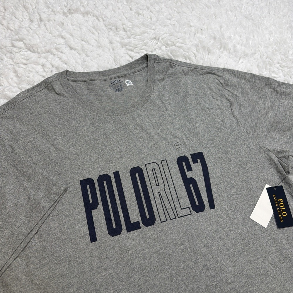 Polo Ralph Lauren Mens Size 3XLT T-Shirt Black Graphic Logo Short Sleeve Tee NEW